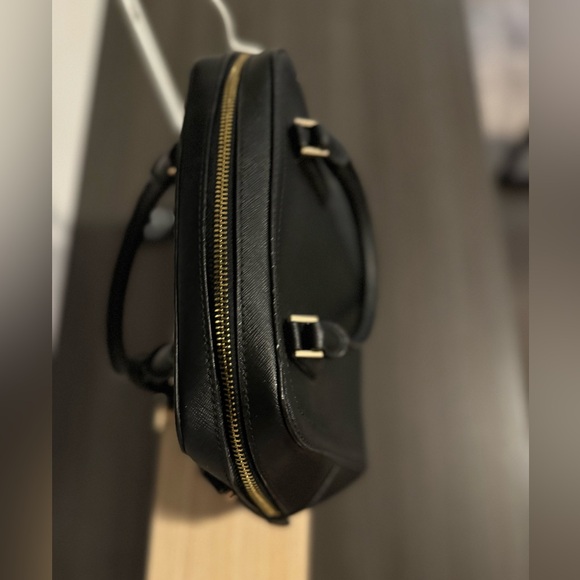 Michael Kors Black Saffiano Leather Ayden Medium Satchel Bag - Picture 8 of 14